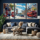 London City Street Wall Art Canvas Print, Big Ben & Red Bus by MyGreatCanvas | Canvas Wall Art Prints | Photo Prints & Wall Decor