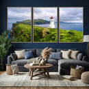 Cliffside Lighthouse Wall Art Canvas Print – Coastal by MyGreatCanvas | Canvas Wall Art Prints | Photo Prints & Wall Decor