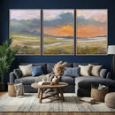 Mountain Sunset Wall Art Canvas Print Vintage Landscape by MyGreatCanvas | Canvas Wall Art Prints | Photo Prints & Wall Decor