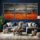 Black Orange Abstract Wall Art Canvas Print Modern Textured by MyGreatCanvas | Canvas Wall Art Prints | Photo Prints & Wall Decor