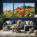 Wildflower Meadow Wall Art Canvas Print – Colorful Poppy and by MyGreatCanvas | Canvas Wall Art Prints | Photo Prints & Wall Decor