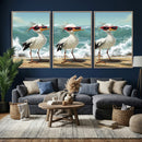 Funny Seagull Wall Art Canvas Print Beach Birds With by MyGreatCanvas | Canvas Wall Art Prints | Photo Prints & Wall Decor