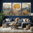 Boho Mountain Landscape Large Wall Art, Horizontal Gold by MyGreatCanvas | Canvas Wall Art Prints | Photo Prints & Wall Decor
