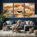 Geometric Boho Abstract Wall Art Canvas Print, Orange Blue by MyGreatCanvas | Canvas Wall Art Prints | Photo Prints & Wall Decor