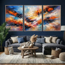 Lyrical Abstraction Wall Art Canvas Print, Orange Blue by MyGreatCanvas | Canvas Wall Art Prints | Photo Prints & Wall Decor