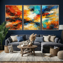 Lyrical Abstract Wall Art Canvas Print, Orange Blue Abstract by MyGreatCanvas | Canvas Wall Art Prints | Photo Prints & Wall Decor