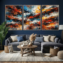 Lyrical Abstrac Wall Art Canvas Print, Orange Blue Abstract by MyGreatCanvas | Canvas Wall Art Prints | Photo Prints & Wall Decor
