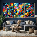 Geometric Abstract Wall Art Canvas Print, Bold Color by MyGreatCanvas | Canvas Wall Art Prints | Photo Prints & Wall Decor