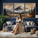 Mountain Lake Canvas Wall Art — Rustic Forest Landscape by MyGreatCanvas | Canvas Wall Art Prints | Photo Prints & Wall Decor