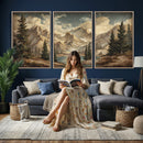 Drip Style Forest Lake Gold Art — Abstract Expressionist by MyGreatCanvas | Canvas Wall Art Prints | Photo Prints & Wall Decor