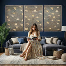 Flying Birds Canvas Wall Art, Vintage Bird Flock Pattern by MyGreatCanvas | Canvas Wall Art Prints | Photo Prints & Wall Decor