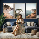 California Coast Canvas Wall Art Set, Big Sur McWay Falls by MyGreatCanvas | Canvas Wall Art Prints | Photo Prints & Wall Decor