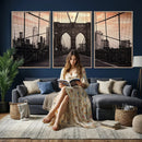 Brooklyn Bridge Canvas Wall Art, New York City Skyline Photography Print, NYC Landmark Urban Decor Artwork by MyGreatCanvas | Canvas Wall Art Prints | Photo Prints & Wall Decor