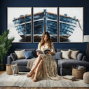 Blue Wooden Rowboat Canvas Wall Art, Coastal Nautical Boat Painting Print for Lake Beach House Decor, Minimalist Maritime Decor Artwork by MyGreatCanvas | Canvas Wall Art Prints | Photo Prints & Wall Decor