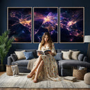 Global Flight Routes Map Canvas Wall Art, Worldwide Aviation Network Print, International Air Travel Wall Decor by MyGreatCanvas | Canvas Wall Art Prints | Photo Prints & Wall Decor