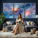 Colorful Abstract Canvas Wall Art Print, Vibrant Popup Color Art Print