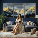 Abstract Mountain Wall Art Canvas Print Modern Landscape Painting Print