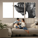 Black and White Grizzly 399 Bear Canvas Print Wall Art | by MyGreatCanvas | Canvas Wall Art Prints | Photo Prints & Wall Decor