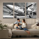 Vintage Airplane on Runway Canvas Print by MyGreatCanvas | Canvas Wall Art Prints | Photo Prints & Wall Decor