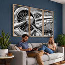 Vintage Antique Airplane Wall Art Canvas Print