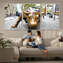 Charging Bull Wall Art Canvas Print