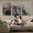 Gray Marble Fluid Wall Art – Modern Abstract Canvas Print