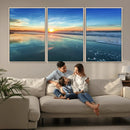Blue Sky and Beach Wall Art Canvas Print