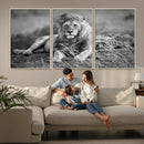 King Forest Lion Wall Art Canvas Print – Framed Majestic by MyGreatCanvas | Canvas Wall Art Prints | Photo Prints & Wall Decor