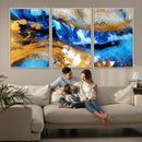 Blue Orange Marble Fluid Effect Canvas Wall Art Print by MyGreatCanvas | Canvas Wall Art Prints | Photo Prints & Wall Decor