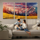 Mountain and Daylight Red Sunset Wall Art Canvas Print by MyGreatCanvas | Canvas Wall Art Prints | Photo Prints & Wall Decor