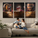 Wine and Barrels Wall Art Canvas Print by MyGreatCanvas | Canvas Wall Art Prints | Photo Prints & Wall Decor
