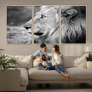African Lion Wall Art Canvas Print – Majestic Wildlife