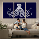 Blue Octopus Wall Art Canvas Print by MyGreatCanvas | Canvas Wall Art Prints | Photo Prints & Wall Decor
