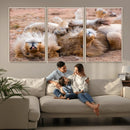 Lion Pair Wall Art Canvas Print – Framed Wildlife Scene with