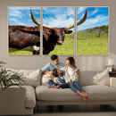 Longhorn and Cow Wall Art, Country Cow Wall Decor Canvas by MyGreatCanvas | Canvas Wall Art Prints | Photo Prints & Wall Decor