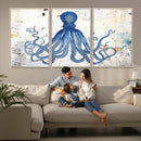 Octopus Canvas Wall Art | Coastal Marine Life Artwork for by MyGreatCanvas | Canvas Wall Art Prints | Photo Prints & Wall Decor