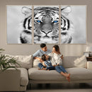 Black and White Tiger Wall Art Animal Canvas Print