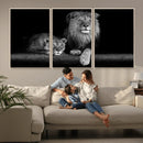 Lion Family Wall Art Canvas Print – Framed Majestic Wildlife by MyGreatCanvas | Canvas Wall Art Prints | Photo Prints & Wall Decor