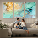Green Marble Fluid Effect Wall Art Abstract Canvas Wall Art by MyGreatCanvas | Canvas Wall Art Prints | Photo Prints & Wall Decor