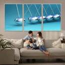 Wall Art Newton's Cradle Canvas Print, Framed Newton Cradle