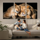 Lion and Lioness Wall Art Canvas Print – Framed African by MyGreatCanvas | Canvas Wall Art Prints | Photo Prints & Wall Decor