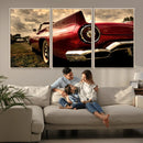 Red Classic Car Wall Art Canvas Print