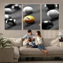 Wall Art Pool Table and Balls Canvas Print by MyGreatCanvas | Canvas Wall Art Prints | Photo Prints & Wall Decor