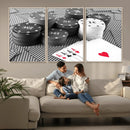 Poker Game Cards Wall Art Canvas, Multi Panel Wall Art by MyGreatCanvas | Canvas Wall Art Prints | Photo Prints & Wall Decor