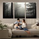 Misty Forest Wall Art Premium Canvas Print a Foggy and by MyGreatCanvas | Canvas Wall Art Prints | Photo Prints & Wall Decor