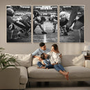 American Football Wall Art Canvas Print Framed Stadium Sport