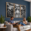 American Football Wall Art Canvas Print Framed Stadium Sport