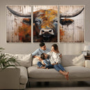 Scottish Highland Cow Cattle Art Print on Wood Style by MyGreatCanvas | Canvas Wall Art Prints | Photo Prints & Wall Decor