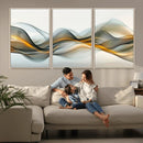 Abstract Wave Canvas Wall Art – Fluid Contemporary Elegance
