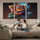 Abstract Rose Wall Art Canvas Print